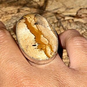 Picture Jasper Ring Size 7